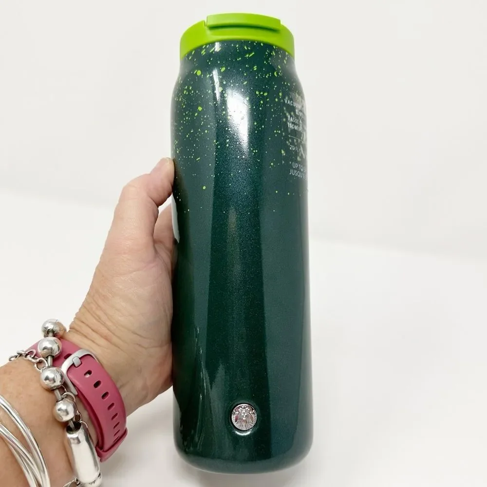 STARBUCKS LIMITED EDITION STAINLESS STEEL GREEN SPECKLE TUMBLER NWT